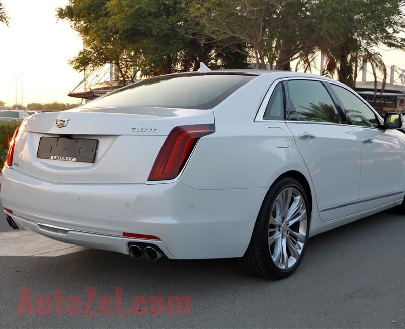 CADILLAC CT6- 2017- WHITE- 38 500 KM- GCC SPECS