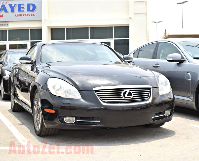 LEXUS SC430, V6- 2007- BLACK- 103 000 KM- AMERICAN SPECS