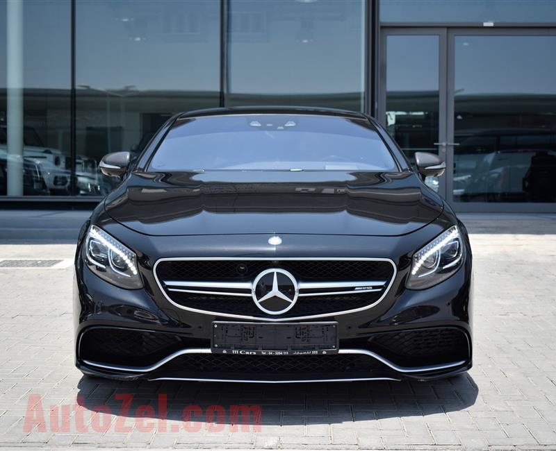 MERCEDES-BENZ S63 COUPE- 2016- BLACK- 74 000 KM- GCC SPECS