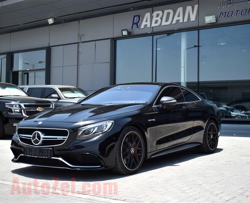 MERCEDES-BENZ S63 COUPE- 2016- BLACK- 74 000 KM- GCC SPECS