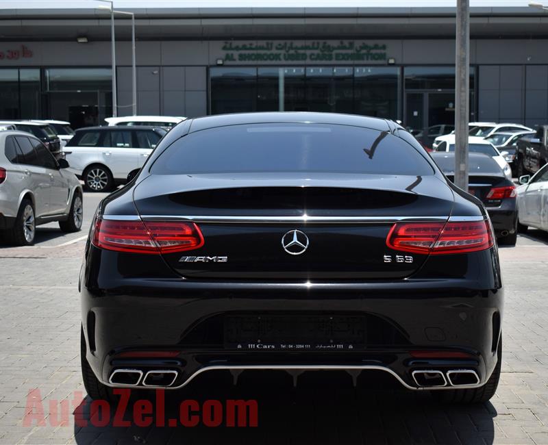 MERCEDES-BENZ S63 COUPE- 2016- BLACK- 74 000 KM- GCC SPECS