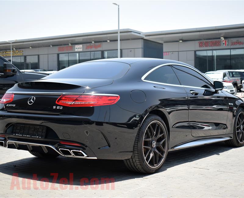 MERCEDES-BENZ S63 COUPE- 2016- BLACK- 74 000 KM- GCC SPECS