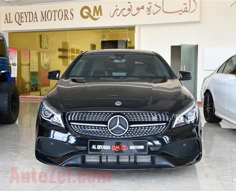 MERCEDES-BENZ CLA250- 2018- BLACK- 21 000 KM- GCC SPECS