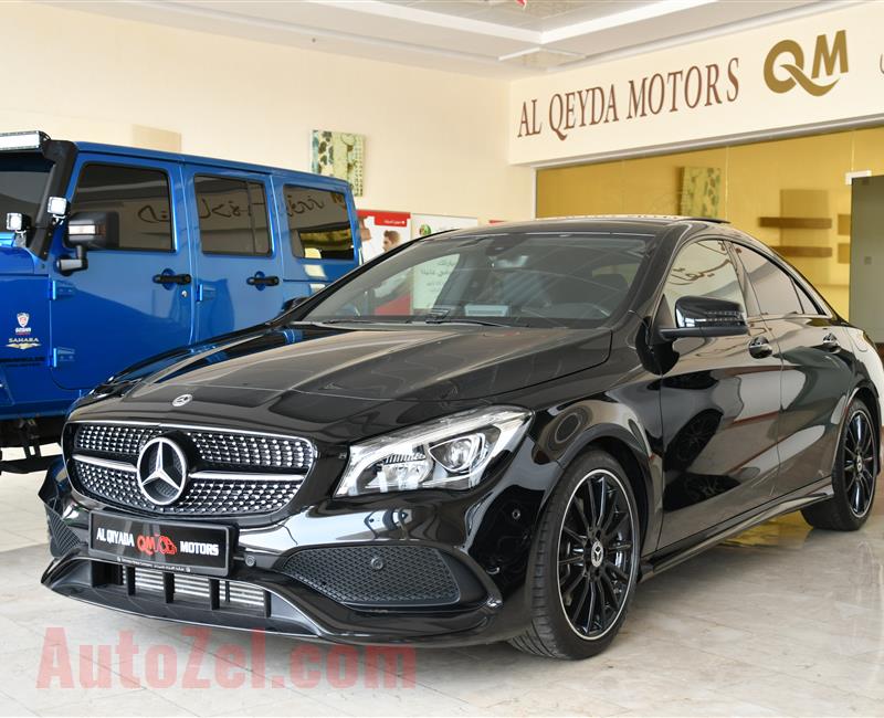 MERCEDES-BENZ CLA250- 2018- BLACK- 21 000 KM- GCC SPECS