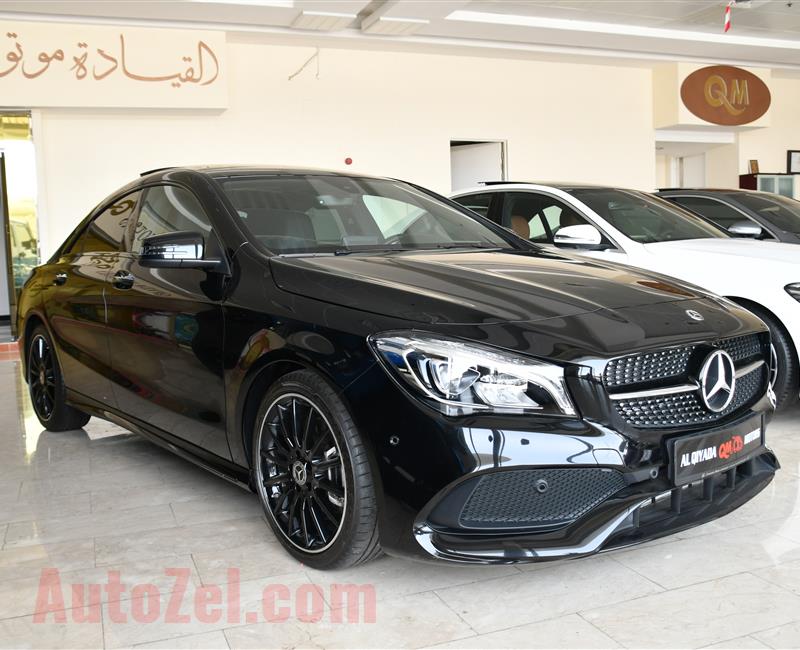 MERCEDES-BENZ CLA250- 2018- BLACK- 21 000 KM- GCC SPECS