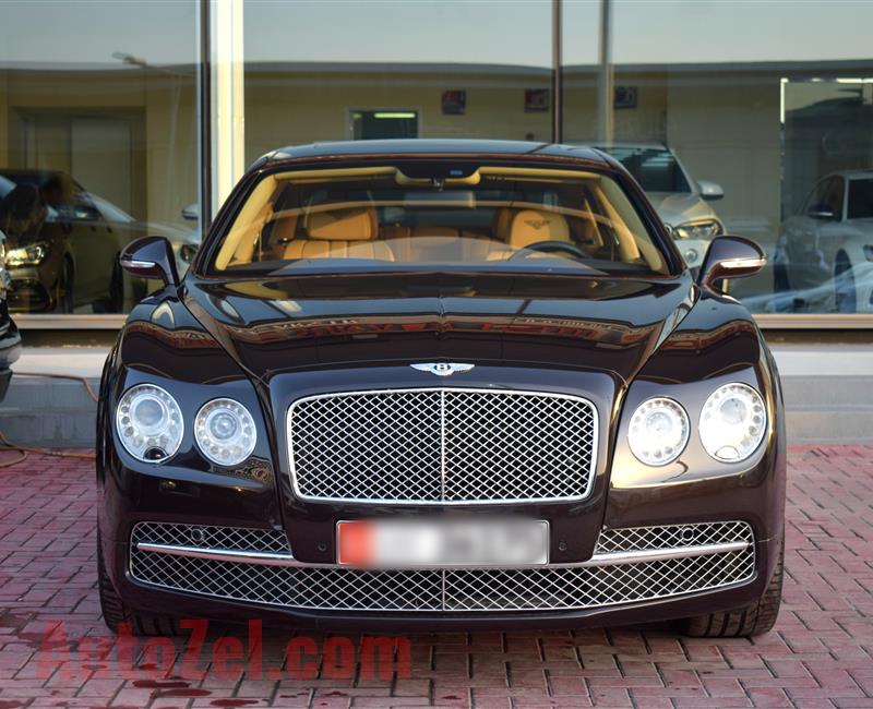 BENTLEY CONTINENTAL FLYING SPUR, V12- 2014- BROWN- 50 000 KM- GCC