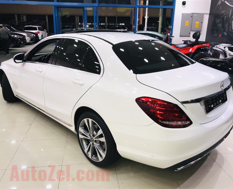 MERCEDES-BENZ C400, V6- 2017- WHITE- 18 000 KM- EUROPEAN SPECS