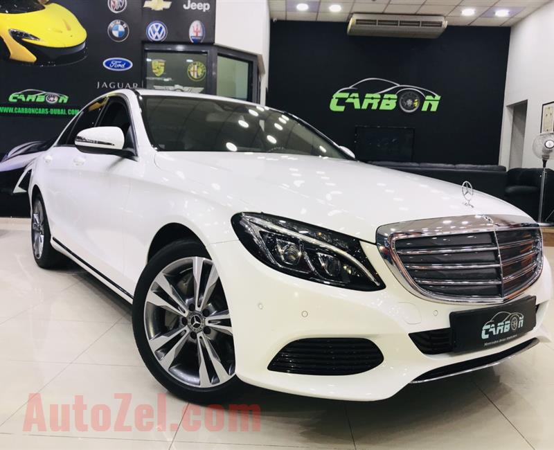 MERCEDES-BENZ C400, V6- 2017- WHITE- 18 000 KM- EUROPEAN SPECS