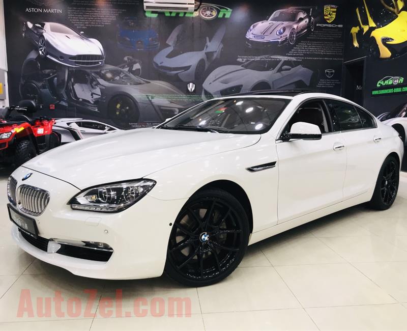 BMW 650i, V8- 2014- WHITE- 38 000 KM- GCC