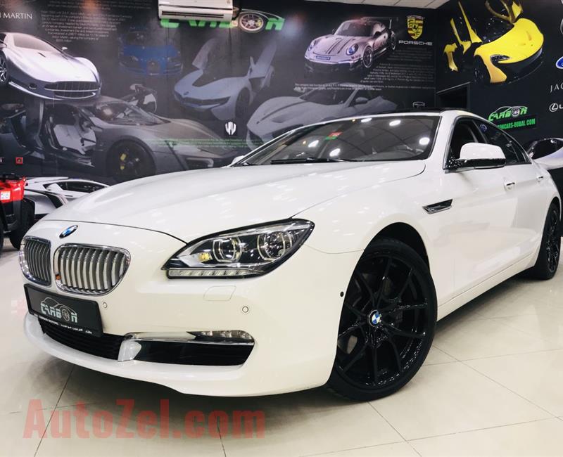 BMW 650i, V8- 2014- WHITE- 38 000 KM- GCC