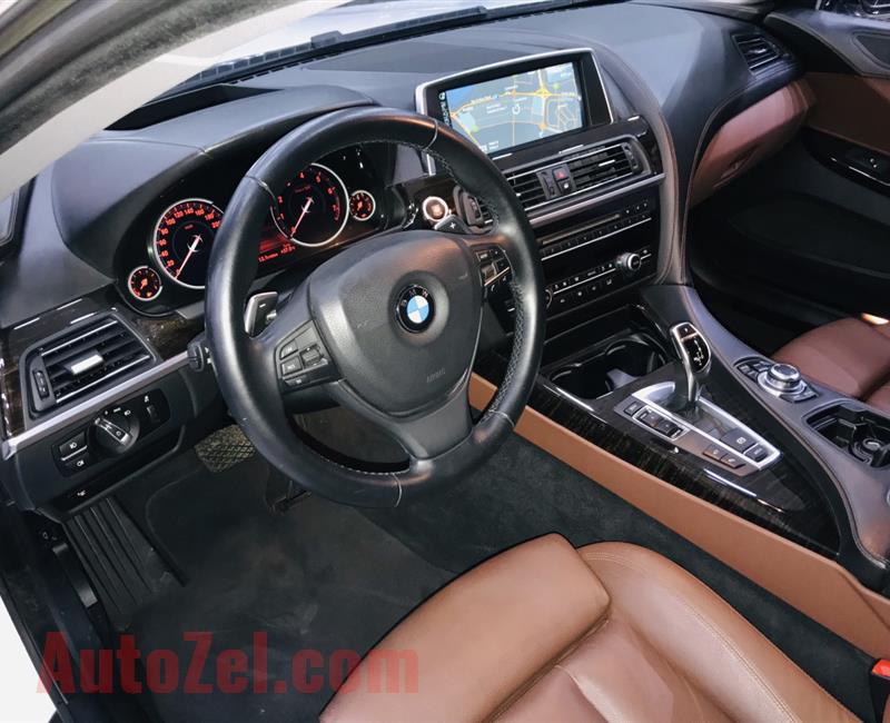 BMW 650i, V8- 2014- WHITE- 38 000 KM- GCC