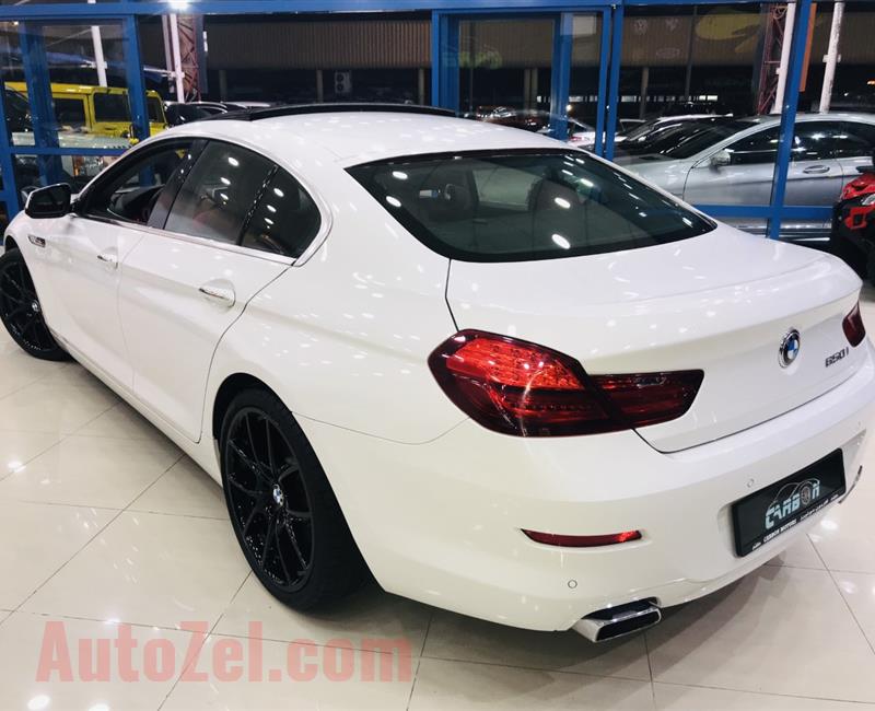 BMW 650i, V8- 2014- WHITE- 38 000 KM- GCC