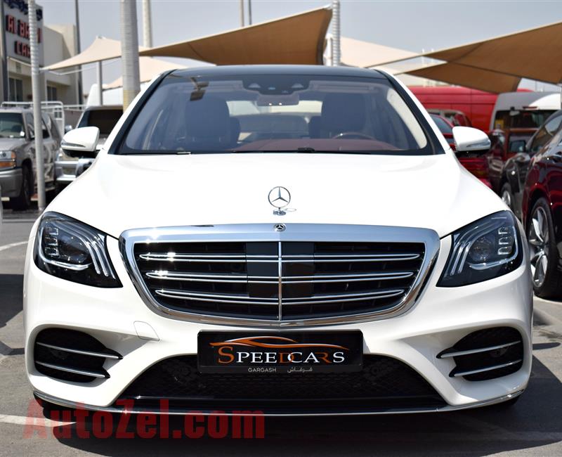 BRAND NEW MERCEDES-BENZ S560, V8- 2018- WHITE/BLACK/BROWN/SILVER- ZERO KM- GCC