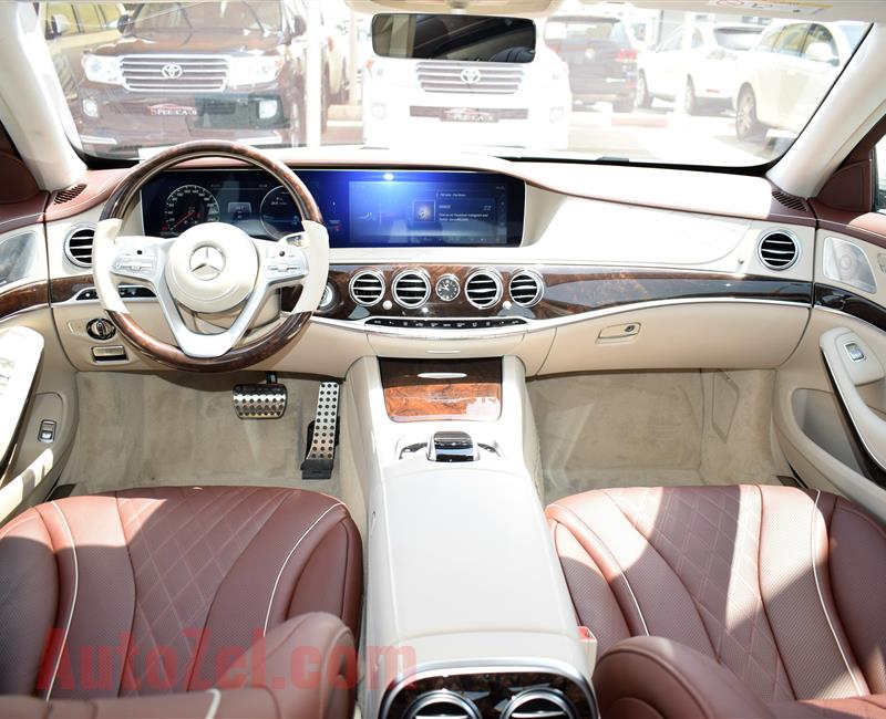 BRAND NEW MERCEDES-BENZ S560, V8- 2018- WHITE/BLACK/BROWN/SILVER- ZERO KM- GCC