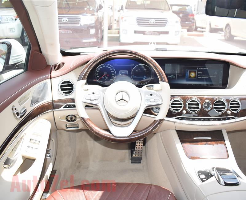 BRAND NEW MERCEDES-BENZ S560, V8- 2018- WHITE/BLACK/BROWN/SILVER- ZERO KM- GCC