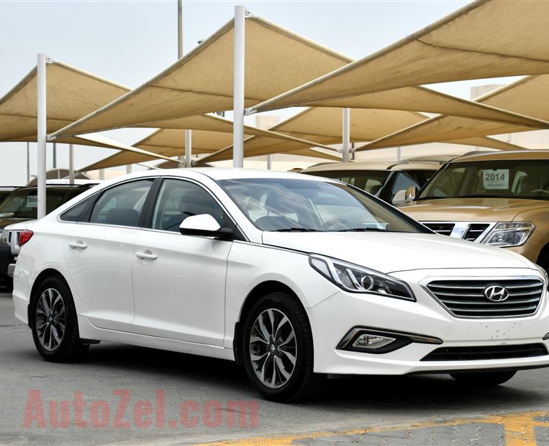 HYUNDAI SONATA, V4- 2016- WHITE- 121 000 KM- GCC