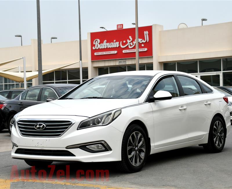 HYUNDAI SONATA, V4- 2016- WHITE- 121 000 KM- GCC