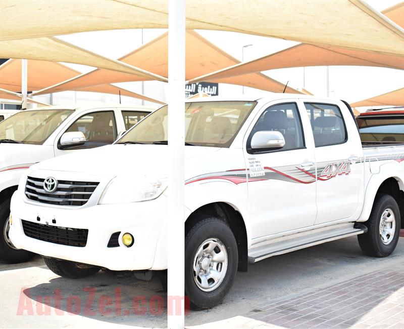 TOYOTA HILUX PICK UP 4X4 GLX, V4- 2014- WHITE- 200 000 KM- GCC