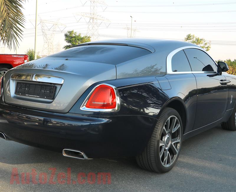 ROLLS ROYCE WRAITH- 2017- BLUE- 28 000 KM- GCC SPECS