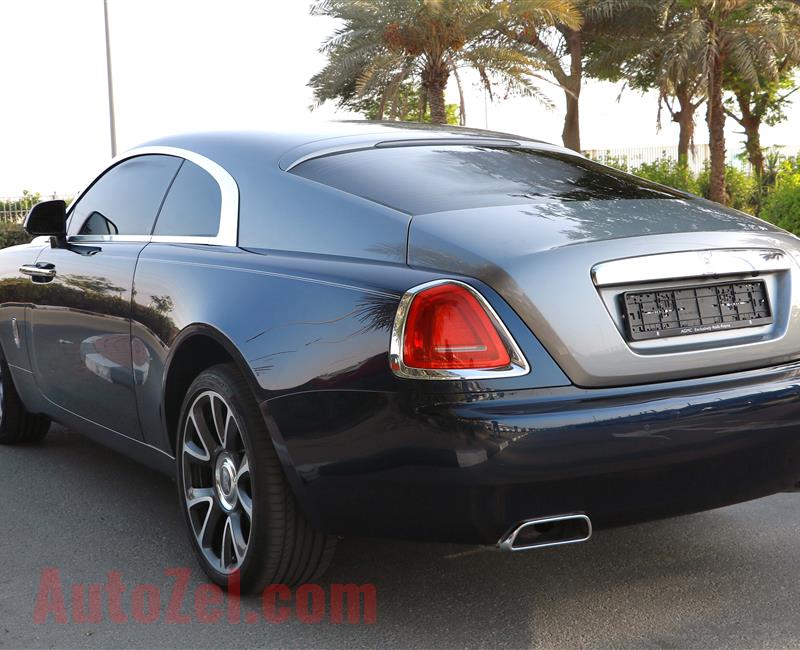 ROLLS ROYCE WRAITH- 2017- BLUE- 28 000 KM- GCC SPECS