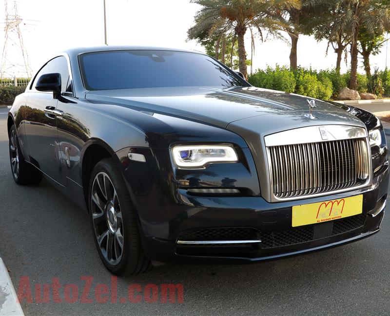 ROLLS ROYCE WRAITH- 2017- BLUE- 28 000 KM- GCC SPECS