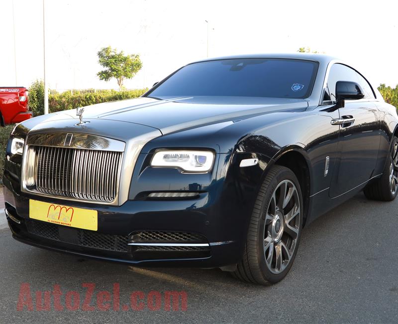 ROLLS ROYCE WRAITH- 2017- BLUE- 28 000 KM- GCC SPECS