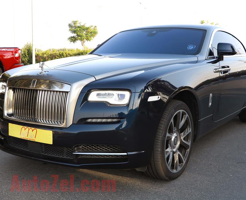 ROLLS ROYCE WRAITH- 2017- BLUE- 28 000 KM- GCC SPECS