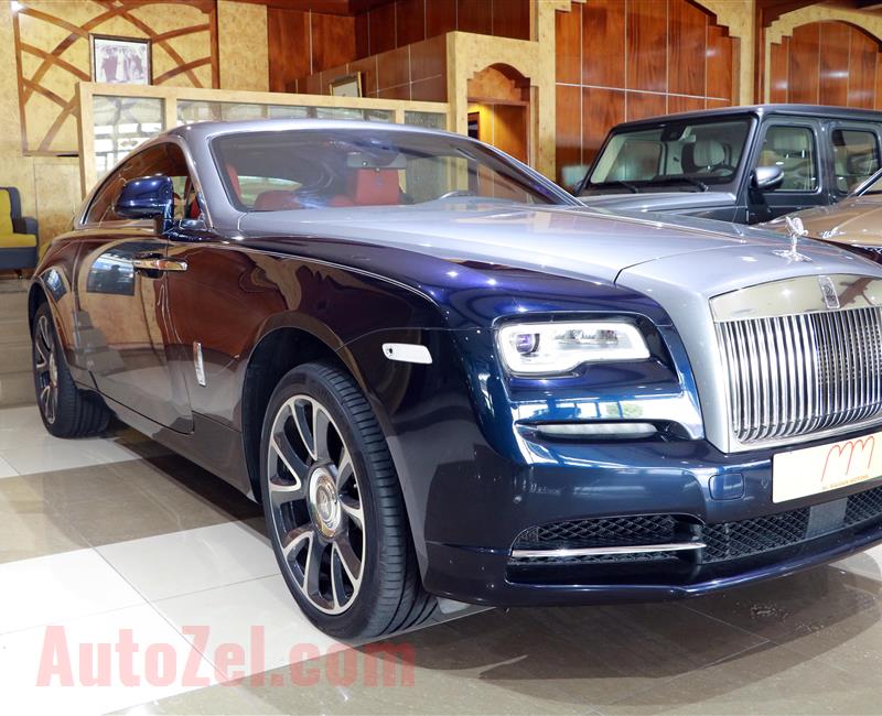 ROLLS ROYCE WRAITH- 2017- BLUE- 28 000 KM- GCC SPECS