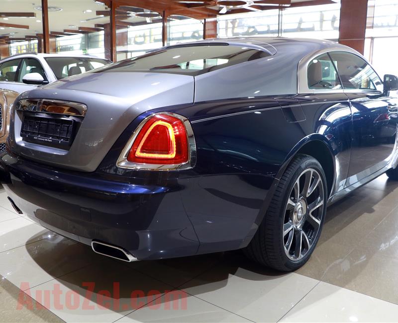 ROLLS ROYCE WRAITH- 2017- BLUE- 28 000 KM- GCC SPECS