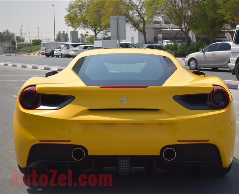 FERRARI GTB- 2016- YELLOW- 6 000 KM- GCC SPECS