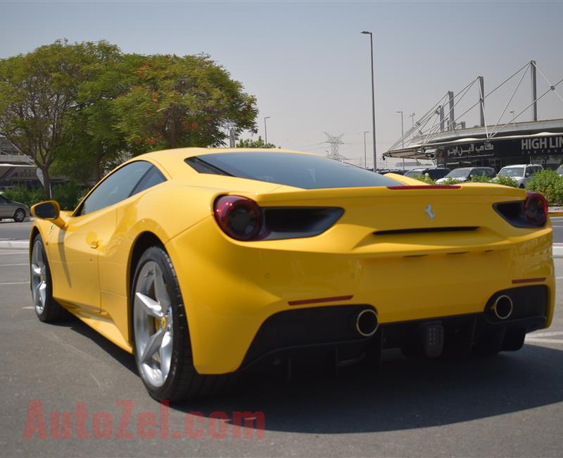 FERRARI GTB- 2016- YELLOW- 6 000 KM- GCC SPECS