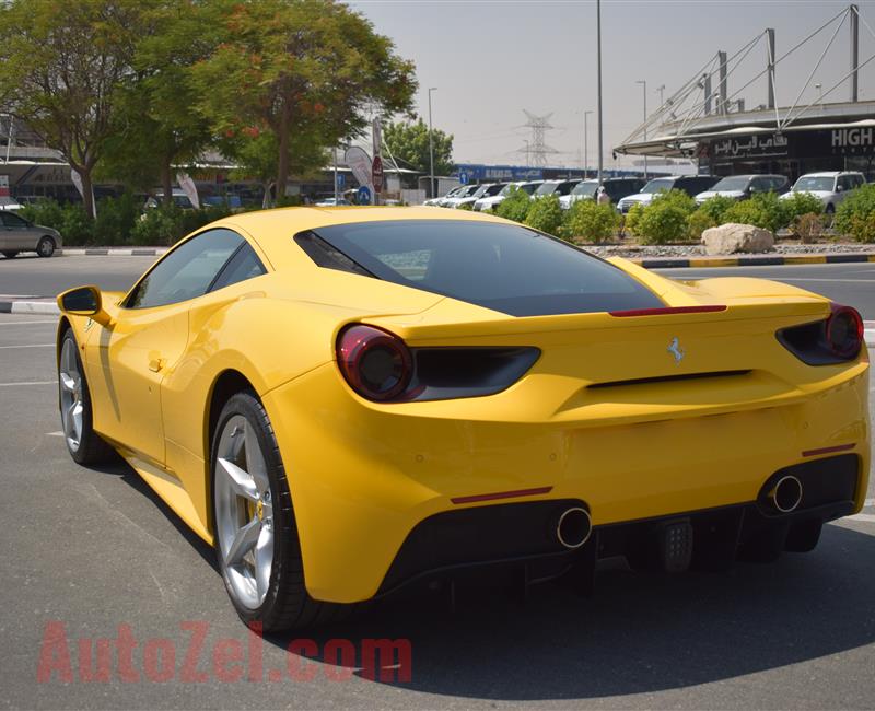 FERRARI GTB- 2016- YELLOW- 6 000 KM- GCC SPECS