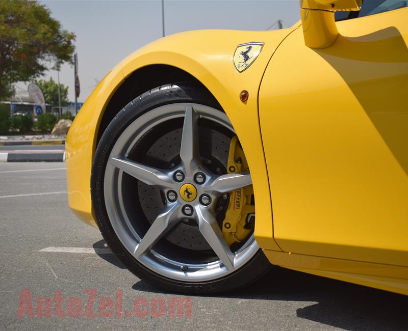 FERRARI GTB- 2016- YELLOW- 6 000 KM- GCC SPECS