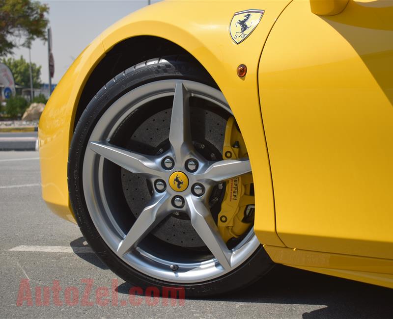 FERRARI GTB- 2016- YELLOW- 6 000 KM- GCC SPECS