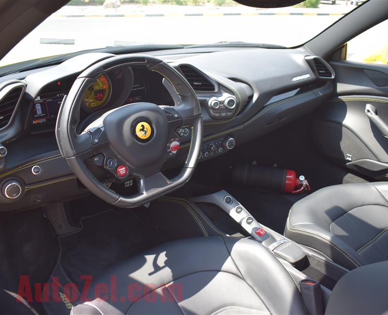 FERRARI GTB- 2016- YELLOW- 6 000 KM- GCC SPECS