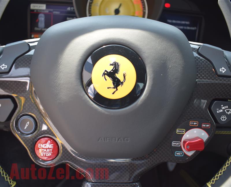 FERRARI GTB- 2016- YELLOW- 6 000 KM- GCC SPECS