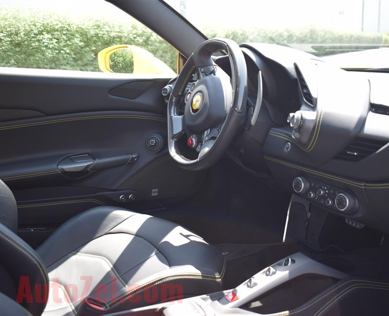 FERRARI GTB- 2016- YELLOW- 6 000 KM- GCC SPECS