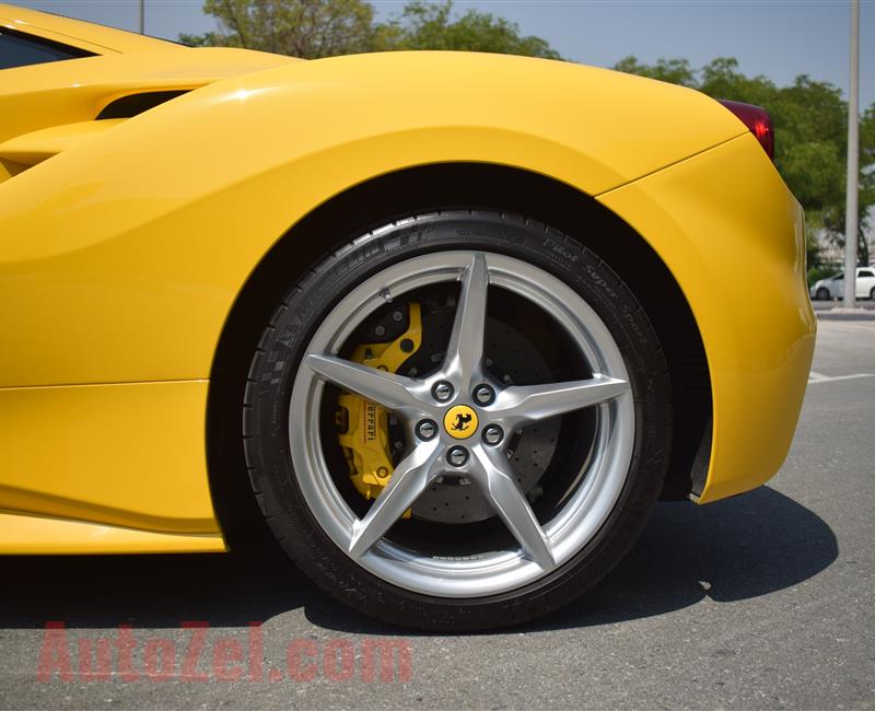 FERRARI GTB- 2016- YELLOW- 6 000 KM- GCC SPECS