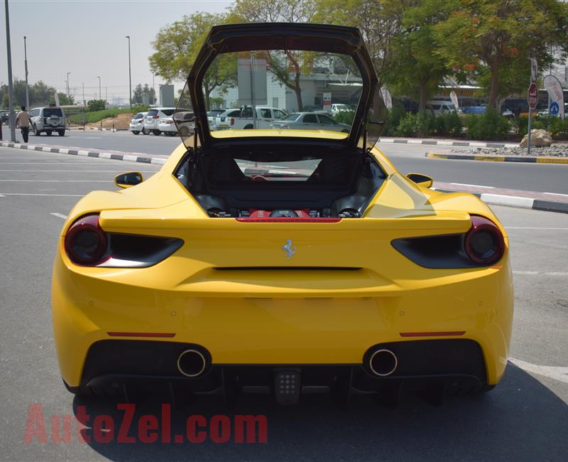 FERRARI GTB- 2016- YELLOW- 6 000 KM- GCC SPECS