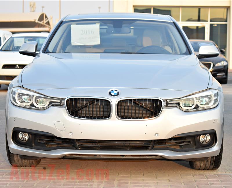 BMW 320I MODEL 2016 - SILVER - 44,000 KM -V4 - GCC 