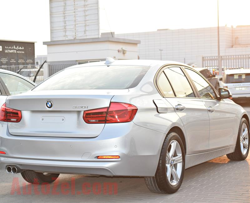 BMW 320I MODEL 2016 - SILVER - 44,000 KM -V4 - GCC 