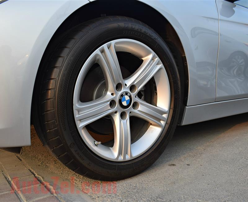 BMW 320I MODEL 2016 - SILVER - 44,000 KM -V4 - GCC 