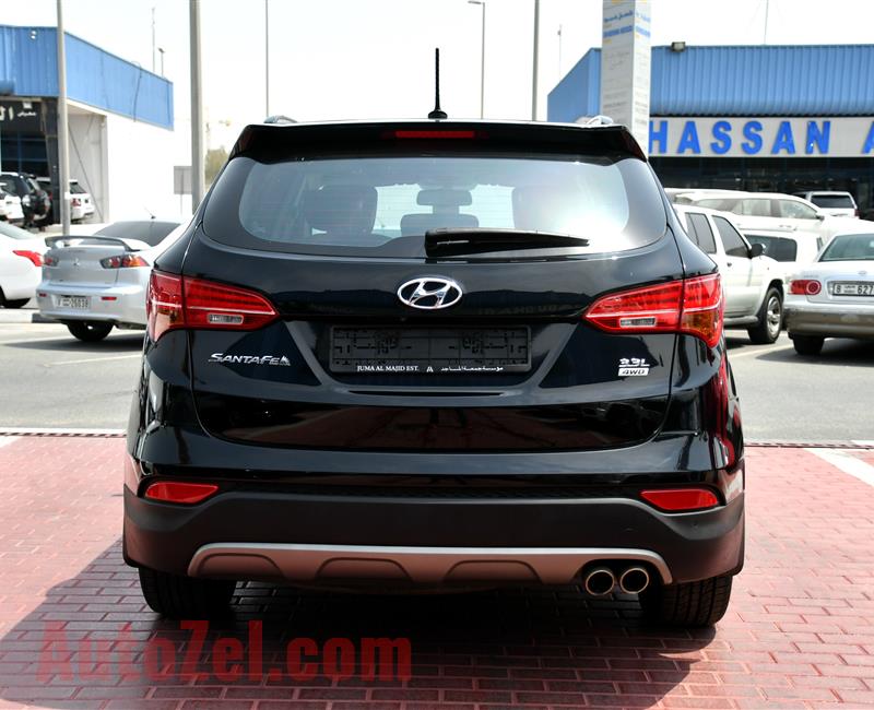 HYUNDAI SANTA FE 3.3L, V6- 2014- BLACK- 190 000 KM- GCC