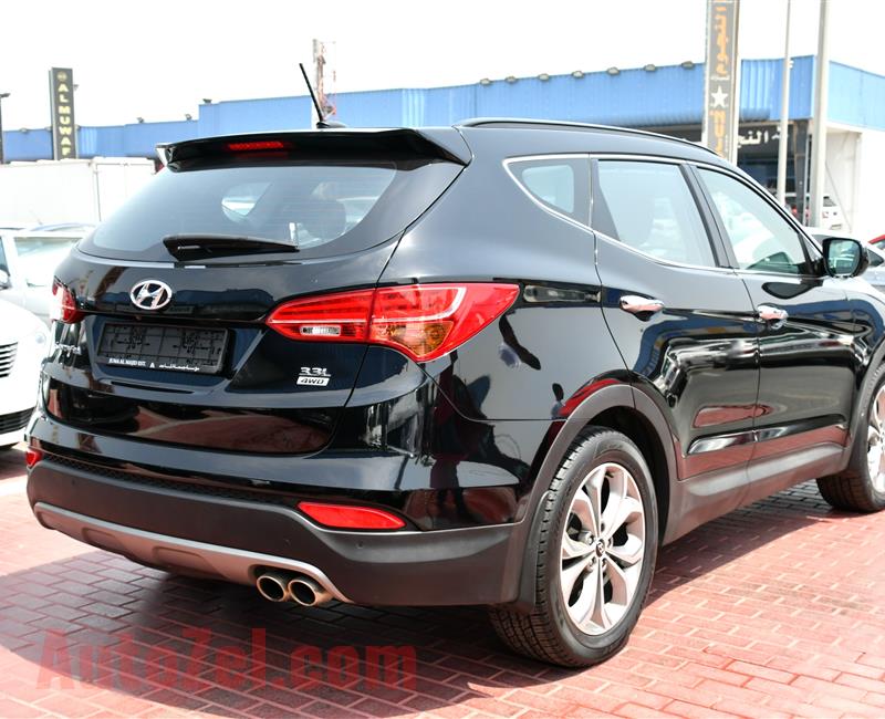 HYUNDAI SANTA FE 3.3L, V6- 2014- BLACK- 190 000 KM- GCC