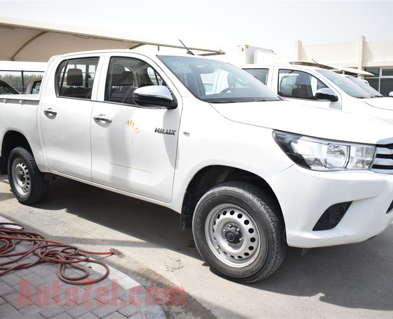 TOYOTA HILUX 4X4 PICK-UP, V4- 2017- WHITE- 55 000 KM- GCC