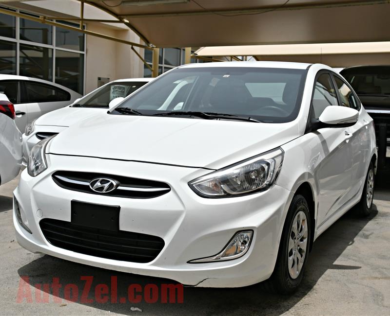 HYUNDAI ACCENT MODEL 2015WHITE - 83,000 KM - V4 - GCC 