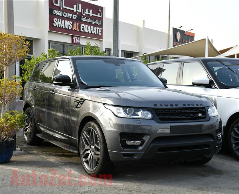 RANGE ROVER SPORT SUPERCHARGED- 2014- GRAY- 126 000 KM- GCC SPECS