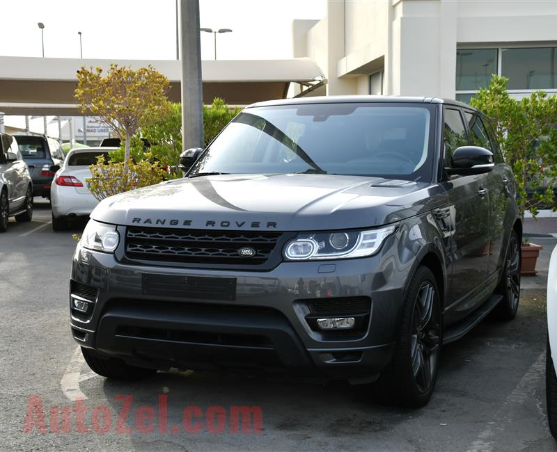 RANGE ROVER SPORT SUPERCHARGED- 2014- GRAY- 126 000 KM- GCC SPECS