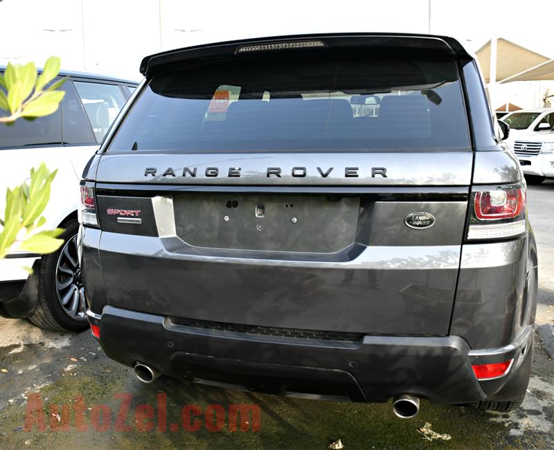 RANGE ROVER SPORT SUPERCHARGED- 2014- GRAY- 126 000 KM- GCC SPECS