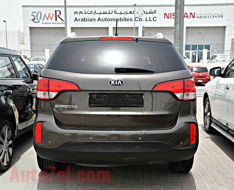 kia sorento model 2015 - brown - 128,000 km - v6 - gcc 